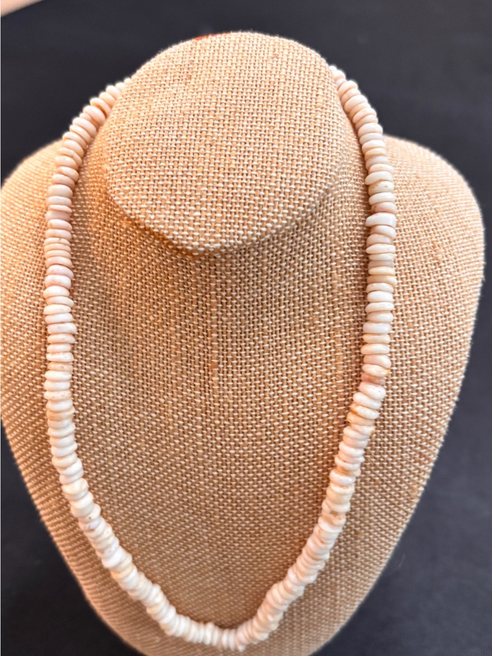 Puka Shell Necklace - Natural Cream Beach Hobo 16” - Picture 2 of 8